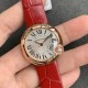 Cartier-Ballon Blanc Ladies 30mm Black RG/LE Silver Dial V6F Quartz