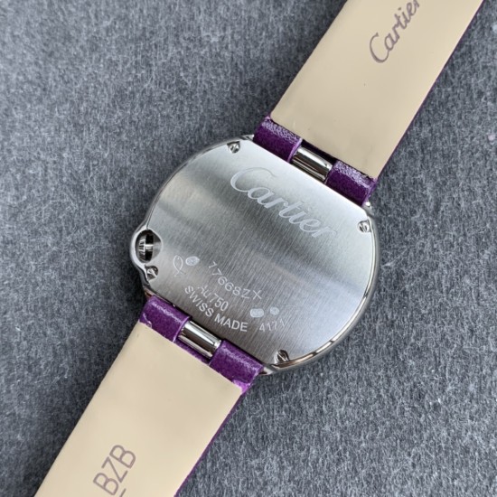 Cartier-Ballon Blanc Ladies 30mm Black SS/LE Silver Dial V6F Quartz