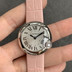Cartier-Ballon Blanc Ladies 30mm Black SS/LE Silver Dial V6F Quartz