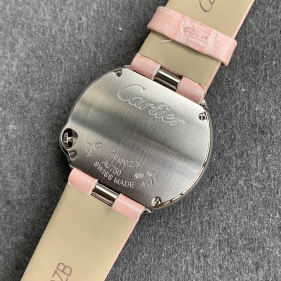 Cartier-Ballon Blanc Ladies 30mm Black SS/LE Silver Dial V6F Quartz