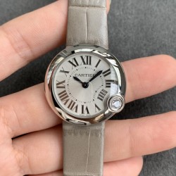 Cartier-Ballon Blanc Ladies 30mm Black SS/LE Silver Dial V6F Quartz