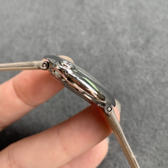 Cartier-Ballon Blanc Ladies 30mm Black SS/LE Silver Dial V6F Quartz