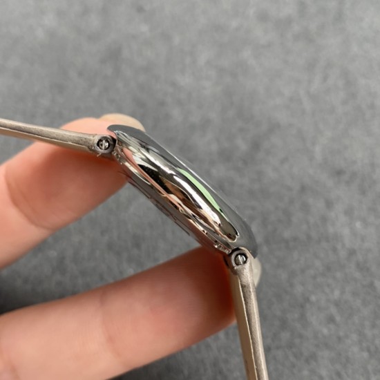 Cartier-Ballon Blanc Ladies 30mm Black SS/LE Silver Dial V6F Quartz