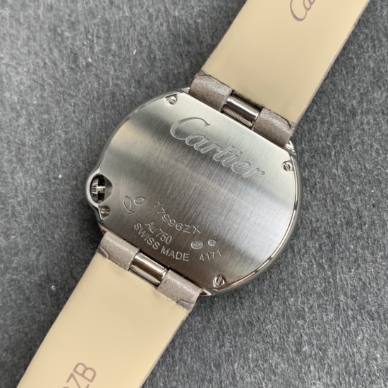 Cartier-Ballon Blanc Ladies 30mm Black SS/LE Silver Dial V6F Quartz