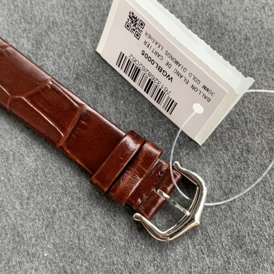 Cartier-Ballon Blanc Ladies 30mm Black SS/LE Silver Dial V6F Quartz