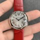 Cartier-Ballon Blanc Ladies 30mm Black SS/LE Silver Dial V6F Quartz