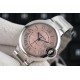 Cartier-Ballon Bleu De Cartier SS/SS Pink/Stk 36mm V6F A076