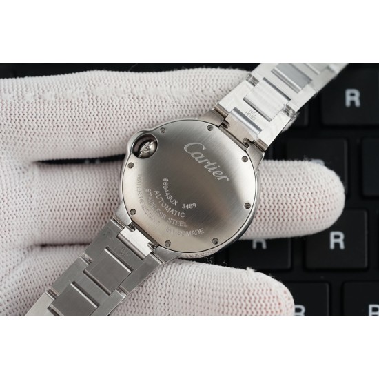 Cartier-Ballon Bleu De Cartier SS/SS Pink/Stk 36mm V6F A076