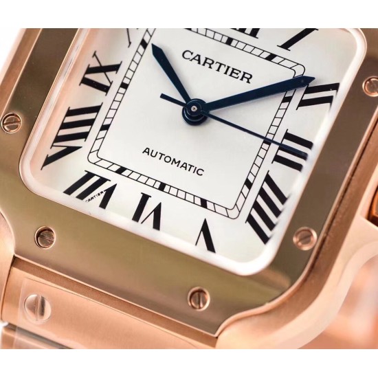 Cartier-Santos De Cartier 35mm RG/RG White Dial BVF MY9015