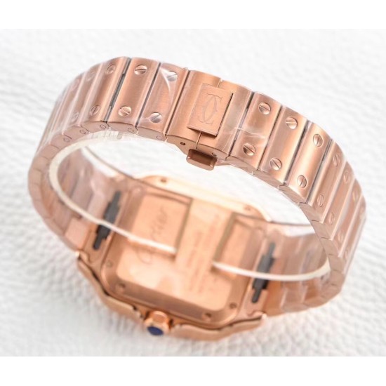 Cartier-Santos De Cartier 35mm RG/RG White Dial BVF MY9015