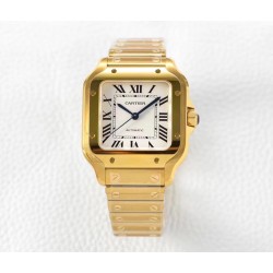 Cartier-Santos De Cartier 2018 Mens XL YG/YG Wht BVF MY9015