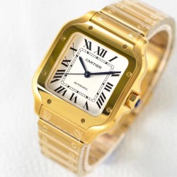 Cartier-Santos De Cartier 2018 Mens XL YG/YG Wht BVF MY9015