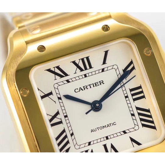 Cartier-Santos De Cartier 2018 Mens XL YG/YG Wht BVF MY9015