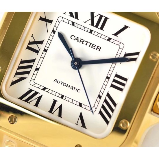 Cartier-Santos De Cartier 2018 Mens XL YG/YG Wht BVF MY9015