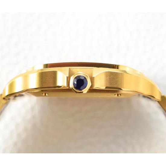 Cartier-Santos De Cartier 2018 Mens XL YG/YG Wht BVF MY9015