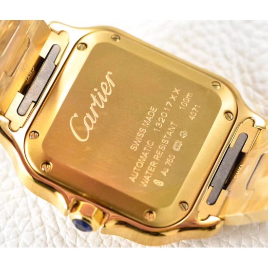 Cartier-Santos De Cartier 2018 Mens XL YG/YG Wht BVF MY9015