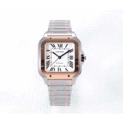 Cartier-Santos De Cartier 2018 Mens XL RG/SS Wht BVF MY9015
