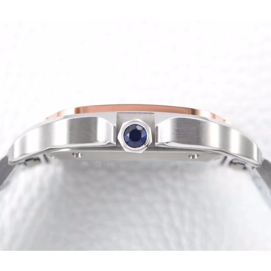 Cartier-Santos De Cartier 2018 Mens XL RG/SS Wht BVF MY9015