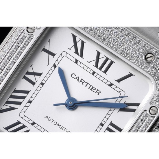 Cartier-Santos De Cartier 35mm Dia SS/SS White Dial BVF MY9015