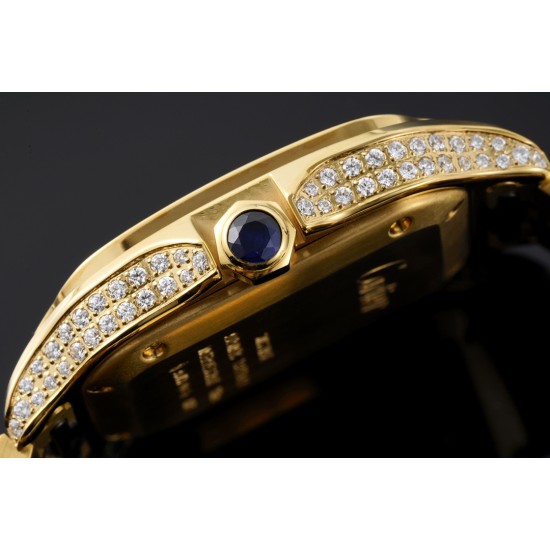 Cartier-Santos De Cartier 35mm Diams YG/YG White Dial BVF MY9019