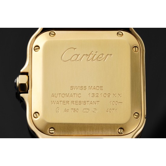 Cartier-Santos De Cartier 35mm YG/YG White Dial BVF MY9015