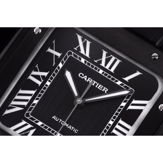 Cartier-Santos De Cartier Mens XL PVD/LE Black BVF 9019