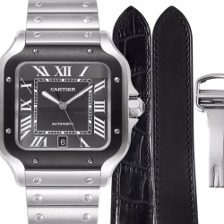 Cartier-Santos De Cartier Mens XL 40mm SS/SS Gray BVF 9019