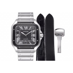 Cartier-Santos De Cartier Mens XL 40mm SS/SS Gray BVF 9019