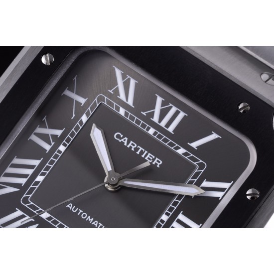 Cartier-Santos De Cartier Mens XL 40mm SS/SS Gray BVF 9019