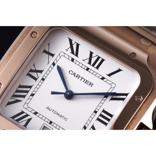 Cartier-Santos De Cartier 2018 Mens XL RG/RG Wht BVF MY9015