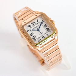 Cartier-Santos De Cartier 35mm RG/RG White Dial GF MY9039