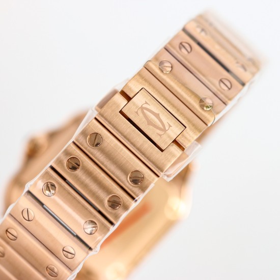 Cartier-Santos De Cartier 35mm RG/RG White Dial GF MY9039