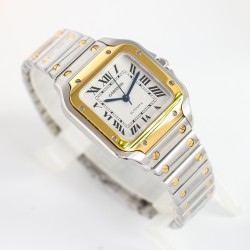 Cartier-Santos De Cartier 35mm YG/SS White Dial GF MY9039