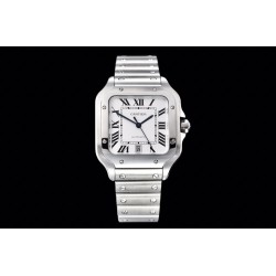 Cartier-Santos De Cartier 2018 Mens XL SS/SS Wht GF Ult MY9015