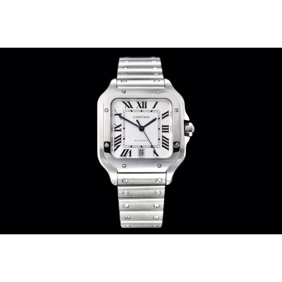 Cartier-Santos De Cartier 2018 Mens XL SS/SS Wht GF Ult MY9015