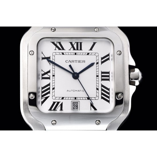 Cartier-Santos De Cartier 2018 Mens XL SS/SS Wht GF Ult MY9015