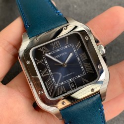 Cartier-Santos De Cartier Mens XL 40MM SS/LE Blue/Rmn GF MY9019