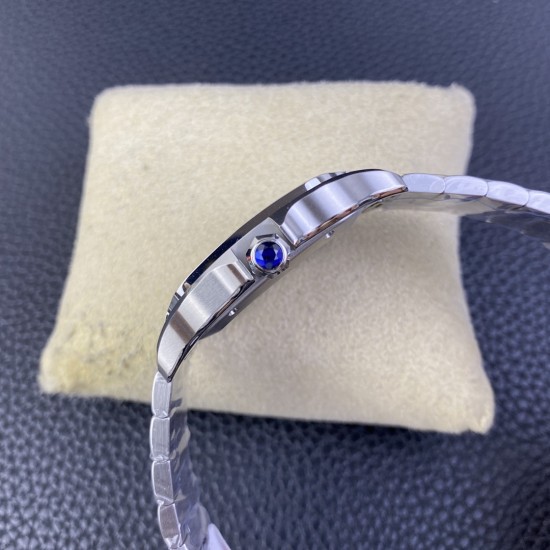 Cartier-Santos De Cartier 2018 Mens XL 40mm SS/SS Blue BVF MY9019