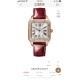 Cartier-Santos Dumont Red Dia RG/LE Silver Dial AF Quartz