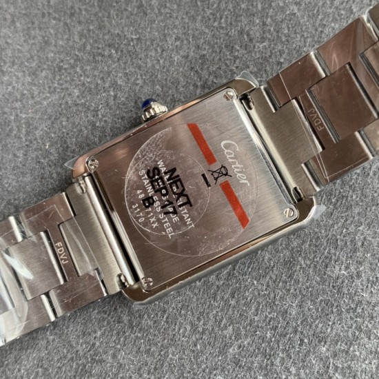 Cartier-Tank Must 25.5mm White Dial On SS Bracelet K11F Quartz