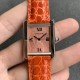 Cartier-Tank Must Small Pink Patterned dial On Brown Leather Strap K11F Quartz