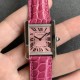 Cartier-Tank Must Small Pink dial On Brown Purple Strap K11F Quartz
