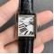 Cartier-Tank Must Small White dial On Black Leather Strap K11F Quartz