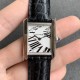 Cartier-Tank Must Small White dial On Black Leather Strap K11F Quartz
