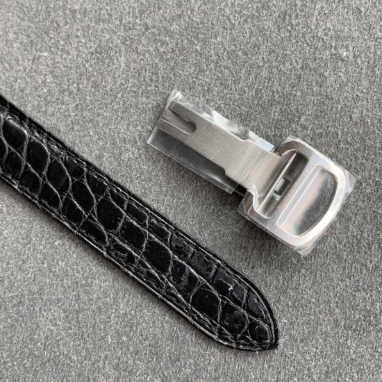 Cartier-Tank Must Small White dial On Black Leather Strap K11F Quartz