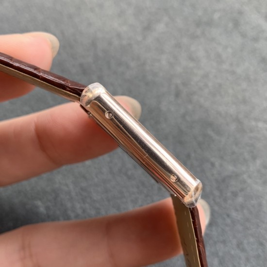 Cartier-Tank Solo 24mm RG/LE White Dial K11F Quartz