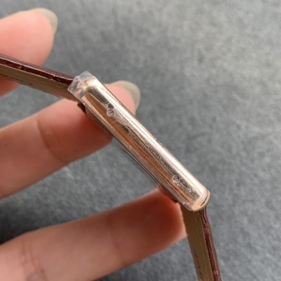 Cartier-Tank Solo 27mm RG/LE White Dial K11F Quartz