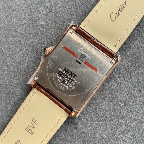 Cartier-Tank Solo 27mm RG/LE White Dial K11F Quartz