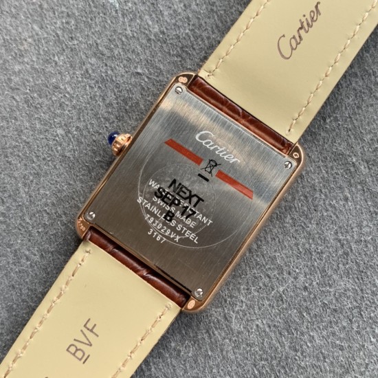 Cartier-Tank Louis 27mm Dia RG/LE Silver Dial K11F Quartz