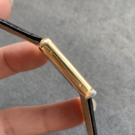 Cartier-Tank Française 24mmmm Dia YG/LE Silver Dial K11F Quartz